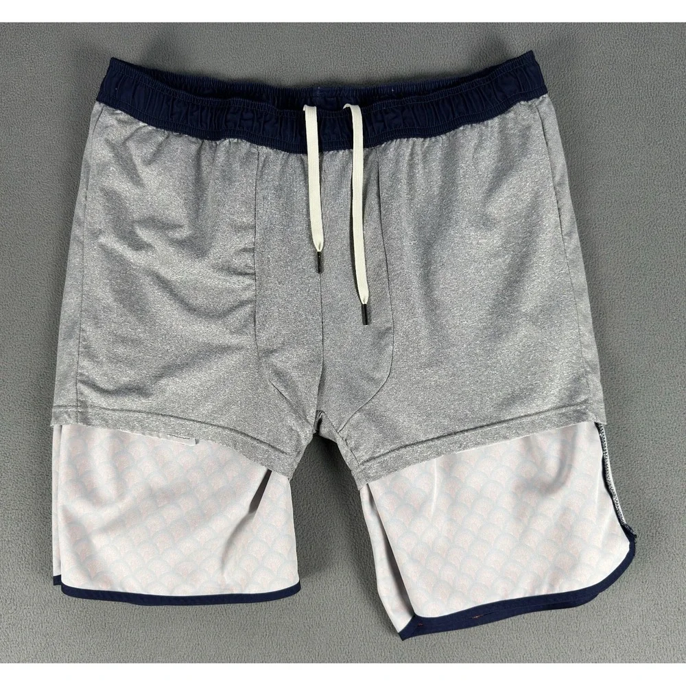 Fair Harbor Shorts Mens 2XL Red The Anchor Geometric‎ Abstract Compression Lined